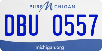 MI license plate DBU0557