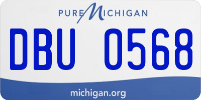 MI license plate DBU0568