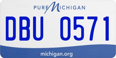 MI license plate DBU0571