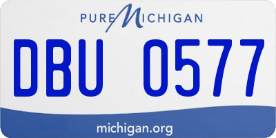 MI license plate DBU0577