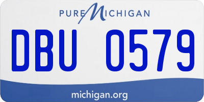 MI license plate DBU0579