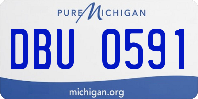 MI license plate DBU0591