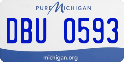 MI license plate DBU0593