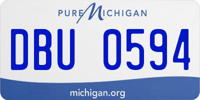MI license plate DBU0594
