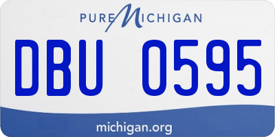 MI license plate DBU0595