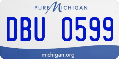 MI license plate DBU0599