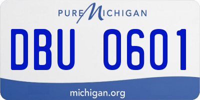 MI license plate DBU0601