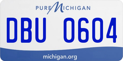 MI license plate DBU0604