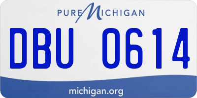MI license plate DBU0614