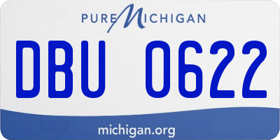 MI license plate DBU0622