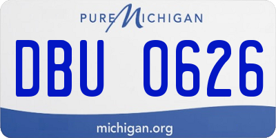 MI license plate DBU0626