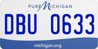 MI license plate DBU0633