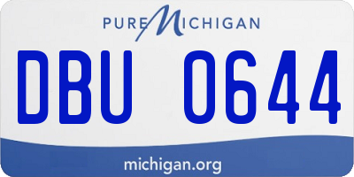MI license plate DBU0644