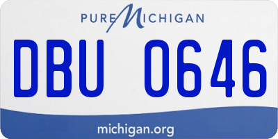 MI license plate DBU0646