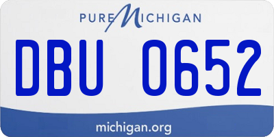 MI license plate DBU0652