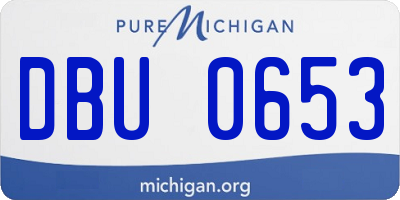 MI license plate DBU0653