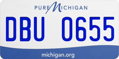 MI license plate DBU0655
