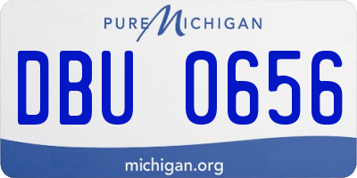 MI license plate DBU0656