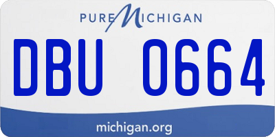 MI license plate DBU0664