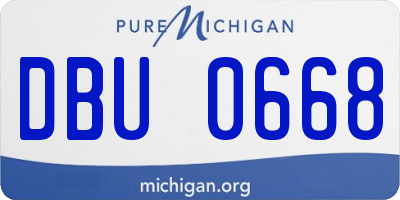 MI license plate DBU0668