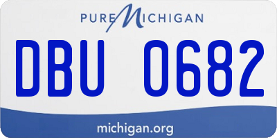 MI license plate DBU0682