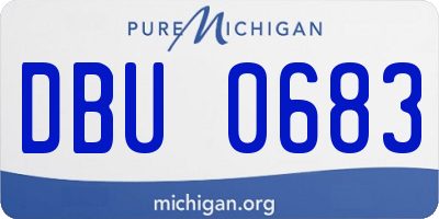 MI license plate DBU0683