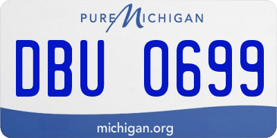 MI license plate DBU0699