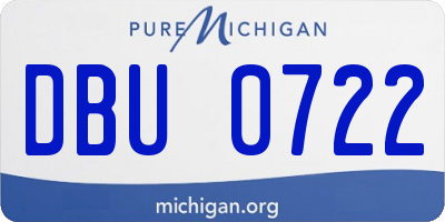 MI license plate DBU0722