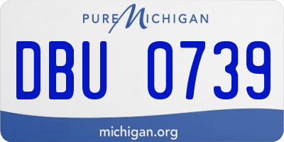 MI license plate DBU0739