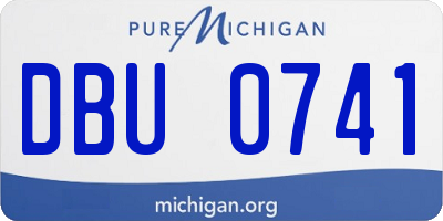 MI license plate DBU0741
