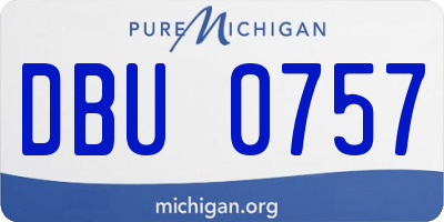 MI license plate DBU0757