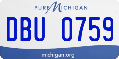 MI license plate DBU0759