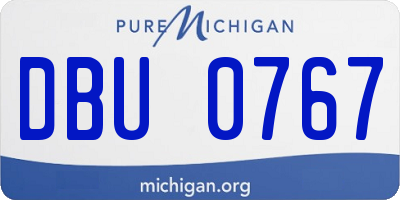 MI license plate DBU0767