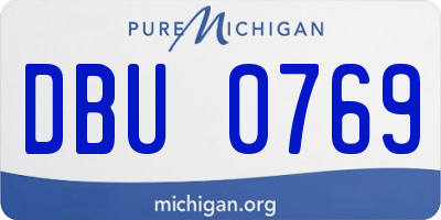 MI license plate DBU0769