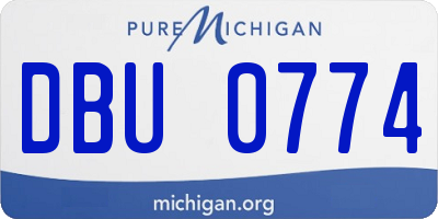 MI license plate DBU0774