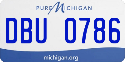 MI license plate DBU0786
