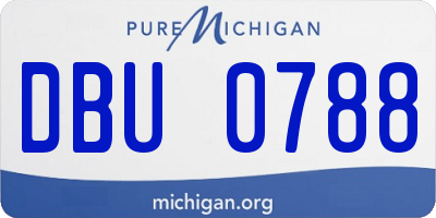 MI license plate DBU0788