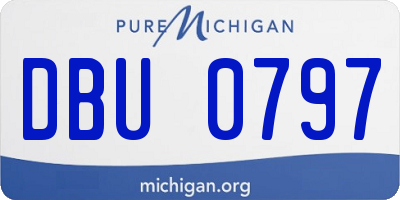 MI license plate DBU0797
