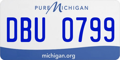 MI license plate DBU0799