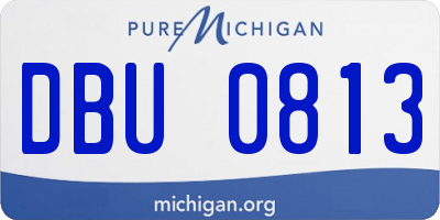 MI license plate DBU0813