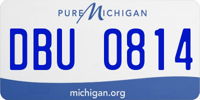 MI license plate DBU0814
