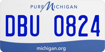 MI license plate DBU0824