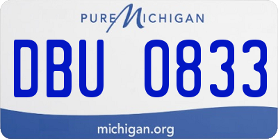MI license plate DBU0833