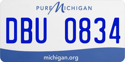 MI license plate DBU0834