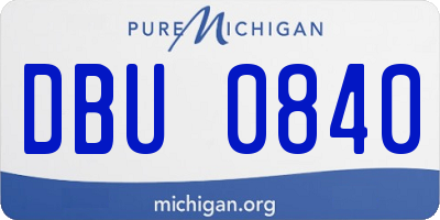 MI license plate DBU0840