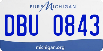 MI license plate DBU0843