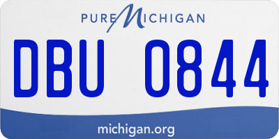 MI license plate DBU0844