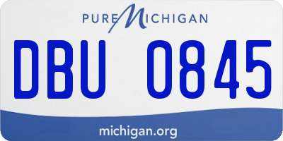 MI license plate DBU0845
