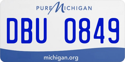 MI license plate DBU0849