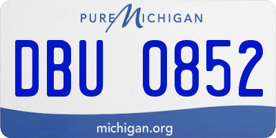 MI license plate DBU0852